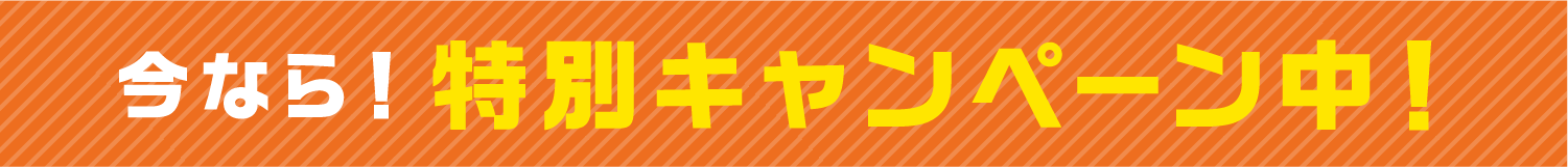 今なら！特別キャンペーン中！